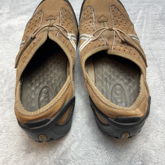 Clarks Privo Tequini Shoes Womens 9M Brown Suede Perforated Hook Loop Driving - Picture 5 of 10